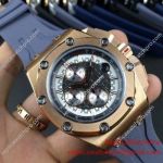 Replica Audemars Piguet Royal Oak Offshore Black Chronograph Rose Gold Rubber